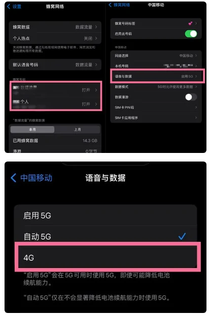 固原苹果手机维修分享iPhone14如何切换4G/5G? iPhone14 5G网络切换方法 